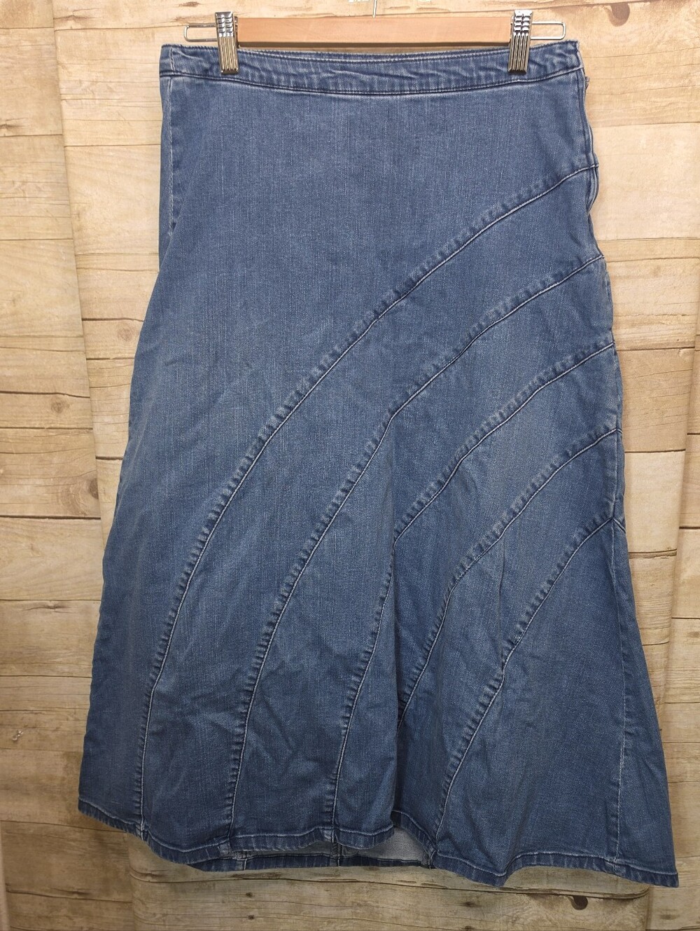 Classic Blue Denim A-Line Skirt